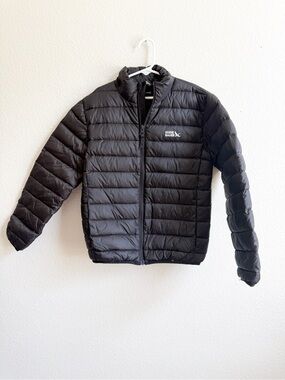 Eddie Bauer Youth Packable Down 650 Jacket Black Youth Boys Size Medium 7/8